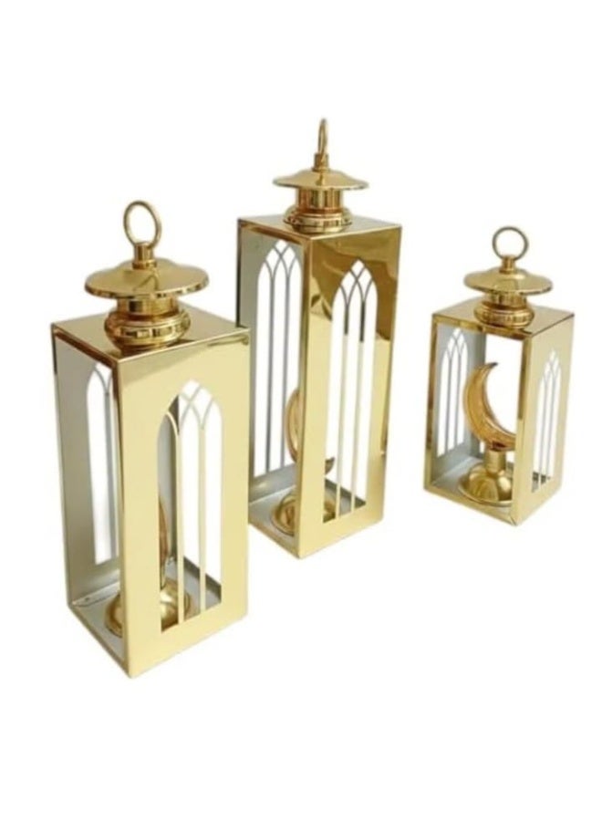 طقم 3 فوانيس زينة رمضان—مثالي لإضفاء لمسة احتفالية وساحرة على منزلك - Image 1